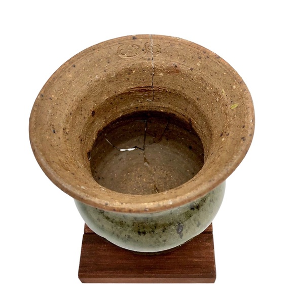 Kintsugi Vase Glazed Studio Pottery Gold Crack Personal Growth Gift Coming Soon! - Picture 6 of 10